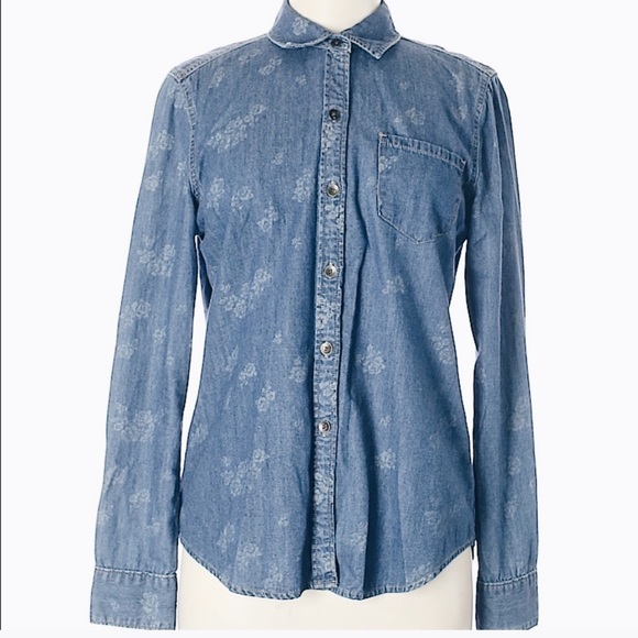 ⚡️Pacsun floral chambray shirt⚡️ - Picture 1 of 4